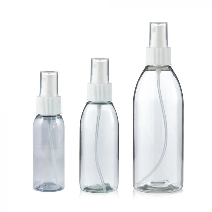 Spinnrad Pumpsprühflasche aus recyceltem PET mit weißem feinem Sprühkopf