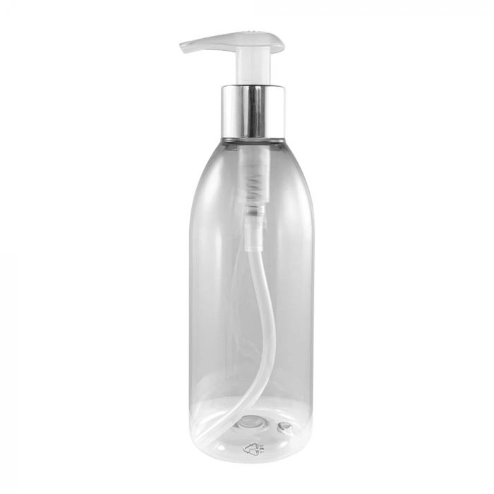 Spinnrad R-PET Flasche mit Lotionpumpe, für Seifen, Cremes, Lotionen, Shampoos