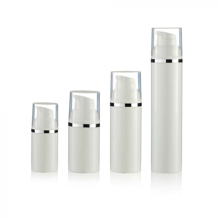 Spinnrad Airless Pumpspender weiß, schmal