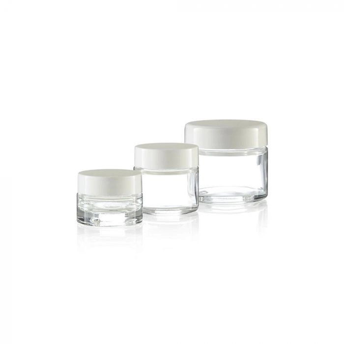 Spinnrad Glasdose klar 10, 30 und 50 ml