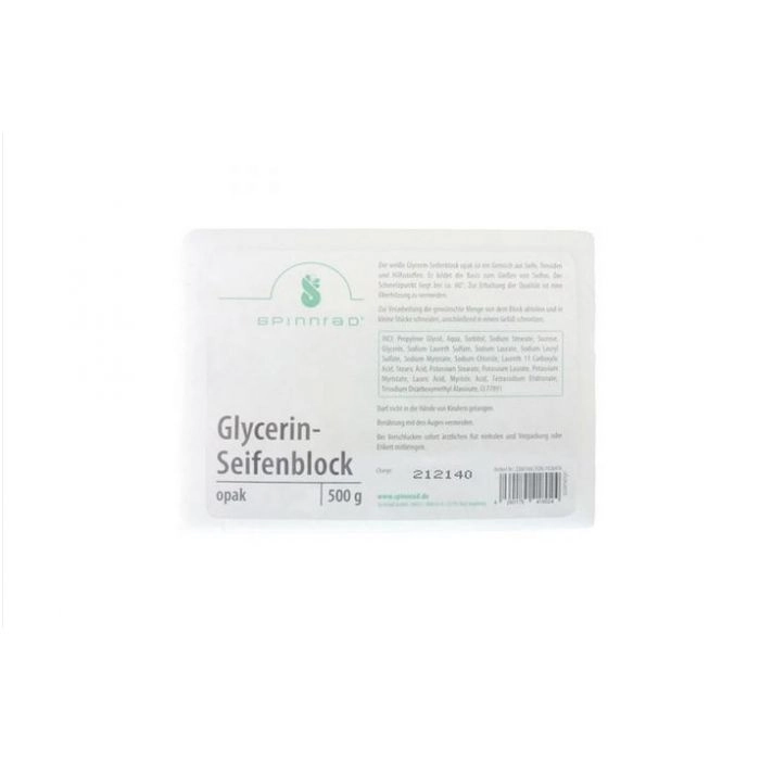Spinnrad Glycerinseifenblock opak, 500 g