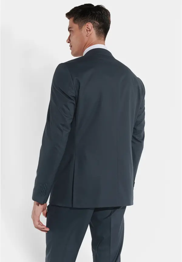 Steffen Klein Anzug Regular Fit Elastisch In Grey Blue