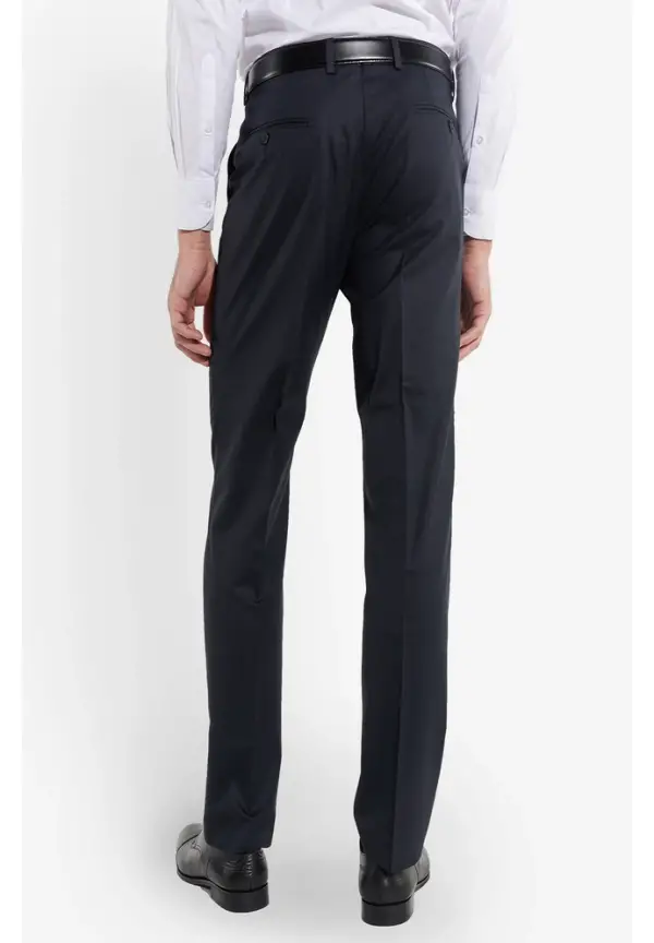 Steffen Klein Anzughose Regular Fit Elastisch In Marine