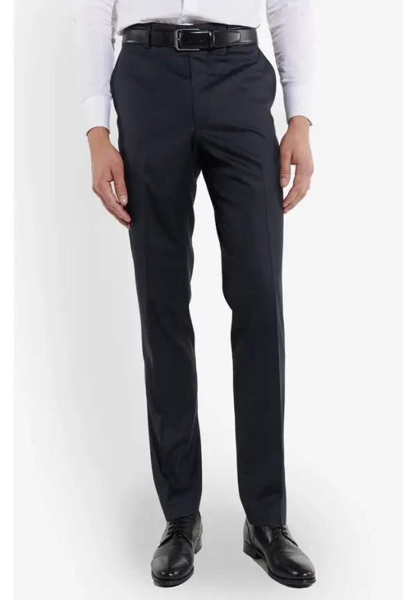 Steffen Klein Anzughose Regular Fit Elastisch In Marine