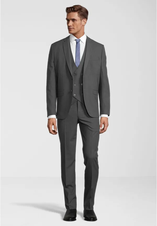 Steffen Klein Business Anzug 3-teilig Dreiteiler Mit Weste In Anthrazit