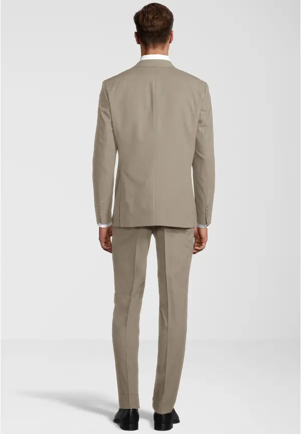 Steffen Klein Business Anzug 3-teilig Dreiteiler Mit Weste In Beige