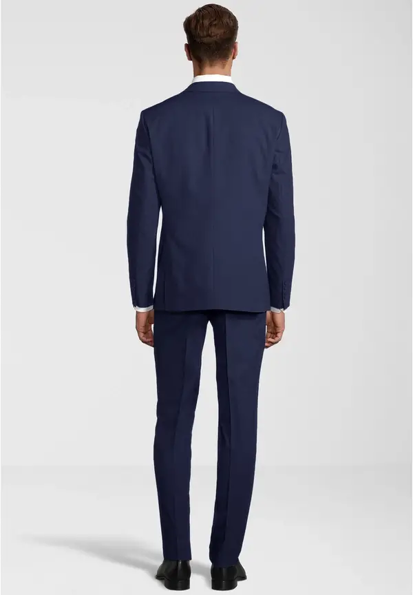 Steffen Klein Business Anzug 3-teilig Dreiteiler Mit Weste In Blau