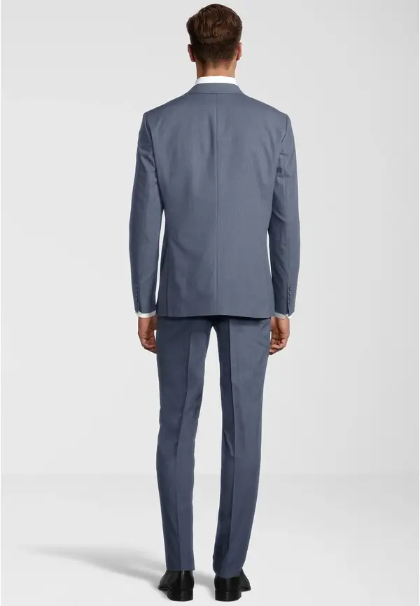 Steffen Klein Business Anzug 3-teilig Dreiteiler Mit Weste In Taubenblau