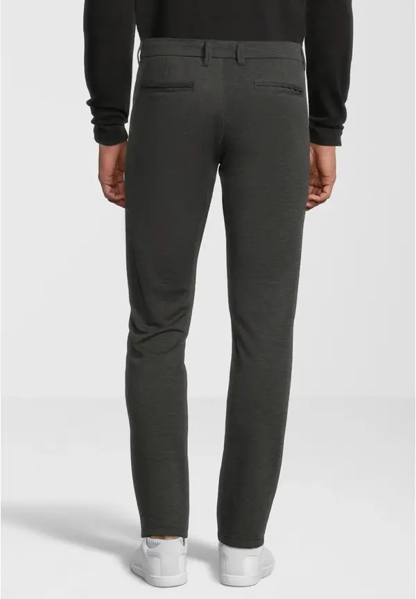 Steffen Klein Herren Hose Fil A Fil Elastisch In Anthrazit