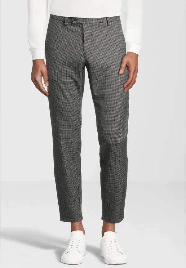 Steffen Klein Hose Knöchellang Zweifarbig In Schwarz-weiss