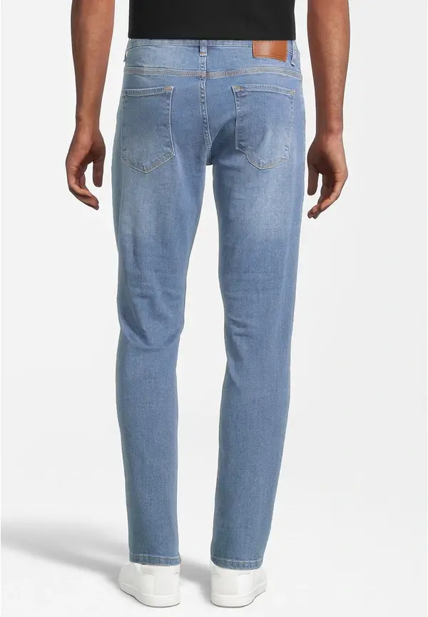 Steffen Klein Jeans Slim Fit Used In Blau Snow Wash