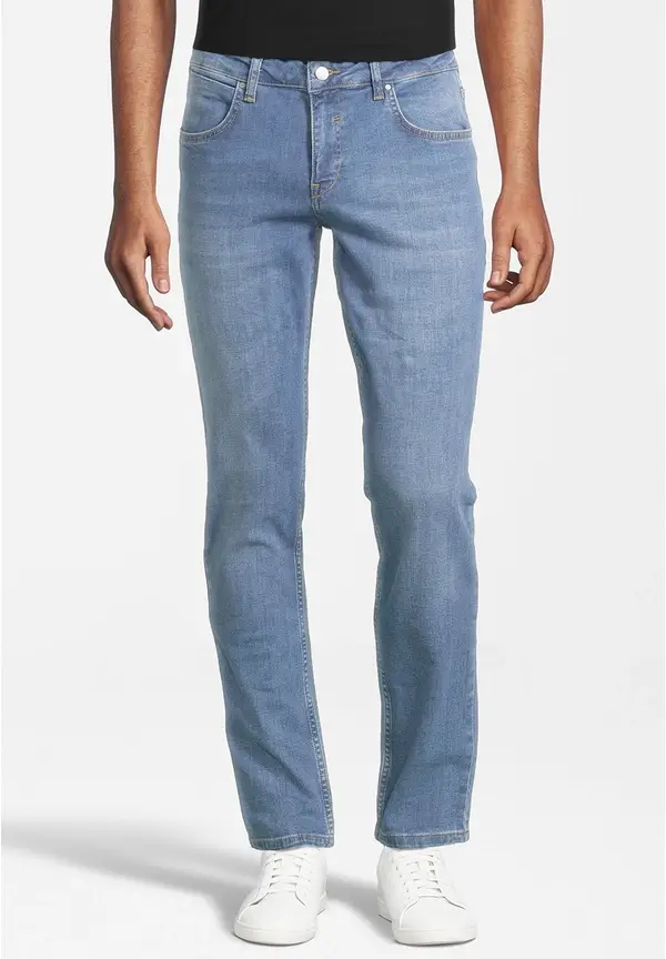 Steffen Klein Jeans Slim Fit used in Blau Snow Wash