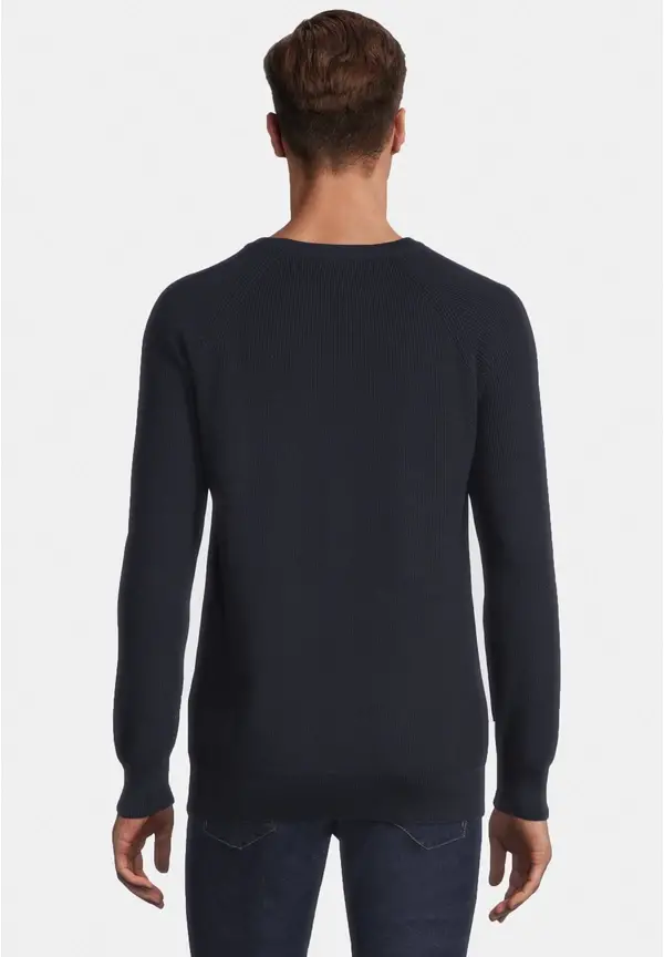 Steffen Klein Pullover Raglan Baumwoll Mix In Marine