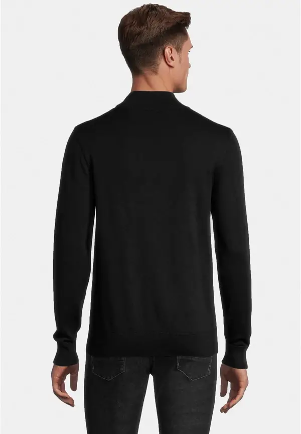 Steffen Klein Pullover Stehbund Baumwoll Mix In Schwarz