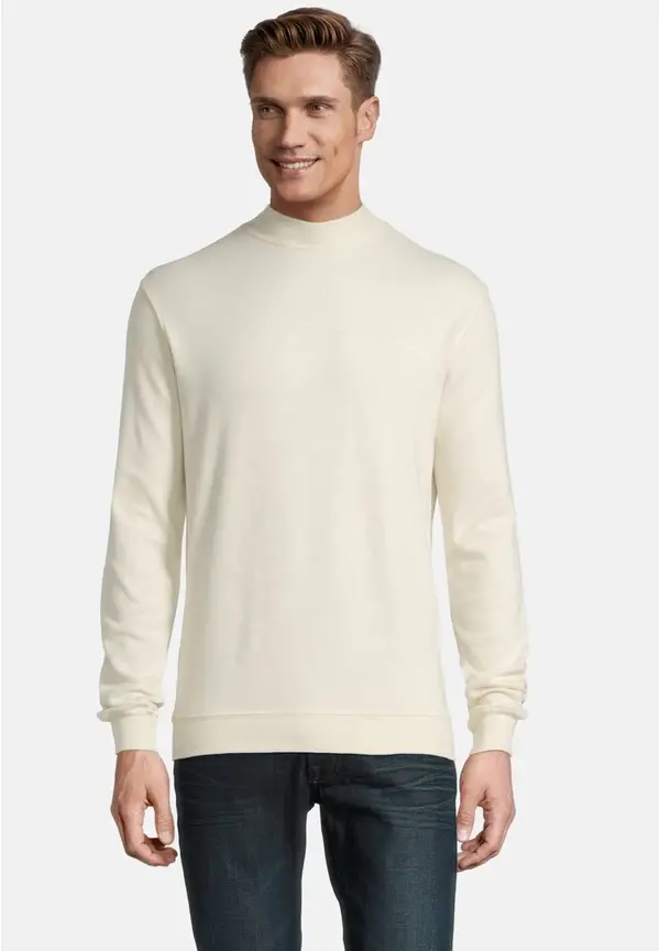 Steffen Klein Pullover Stehbund Soft Touch in creme