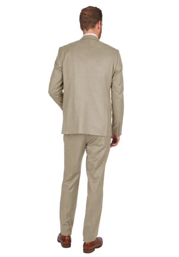 Steffen Klein Anzug Regular Fit Elastisch In Beige