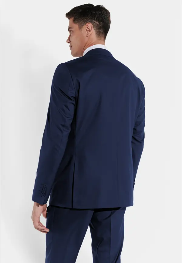 Steffen Klein Anzug Regular Fit Elastisch In Blue