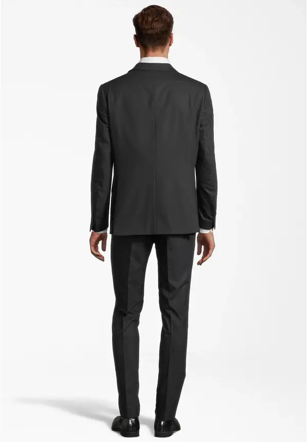 Steffen Klein Anzug Slim Fit Elastisch In Graphit