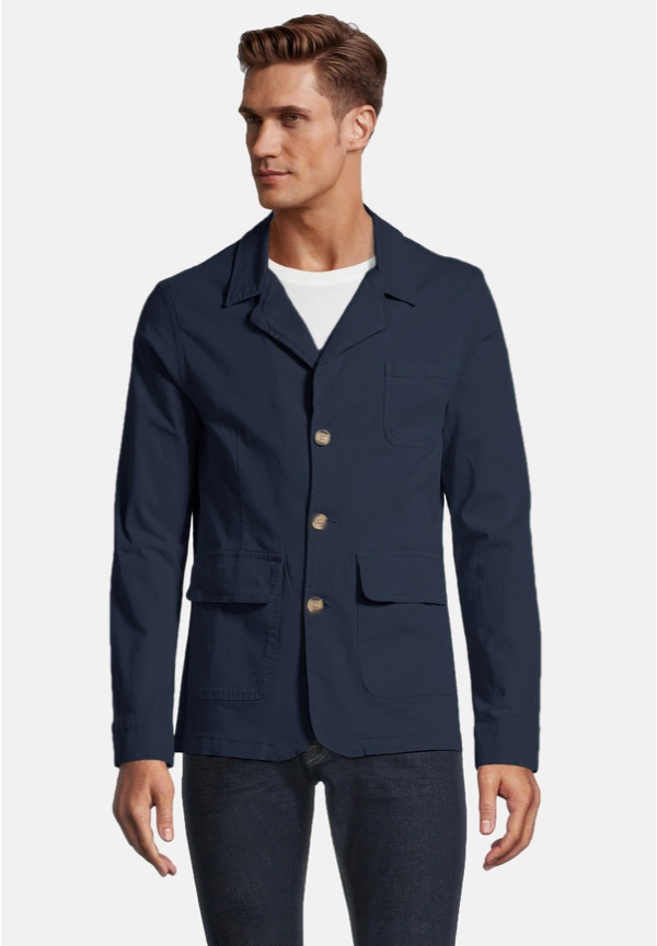 Steffen Klein Baumwoll-Sakko In Marine