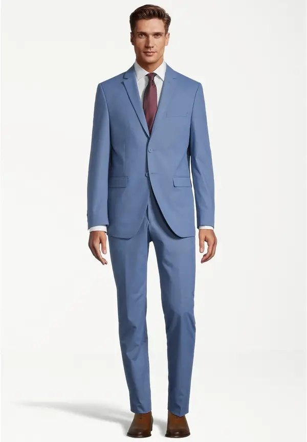 Steffen Klein Designer Anzug Slim Fit in Hellblau