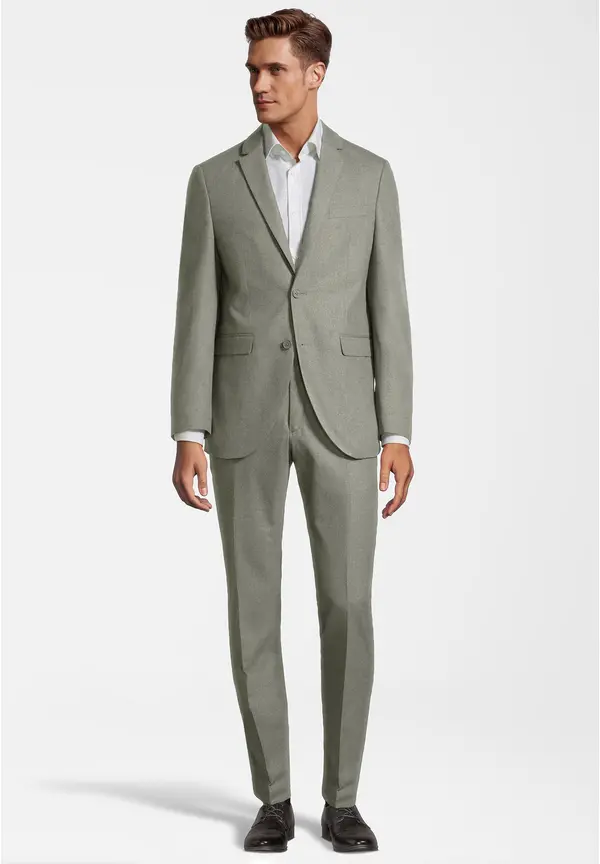 Steffen Klein Designer Anzug Slim Fit In Khaki
