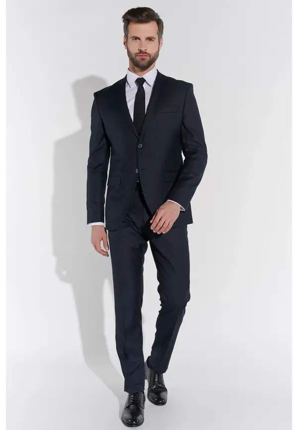 Steffen Klein Designer Anzug Slim Fit In Marine