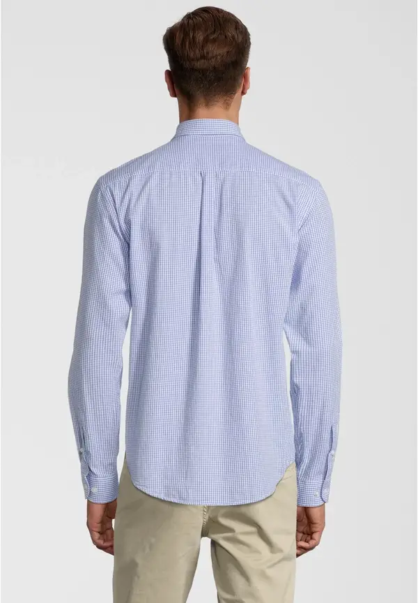 Steffen Klein Hemd Vichy-Karo In Hellblau