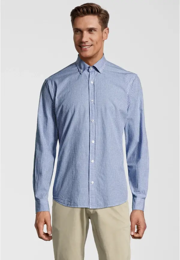 Steffen Klein Hemd Vichy-Karo In Marine