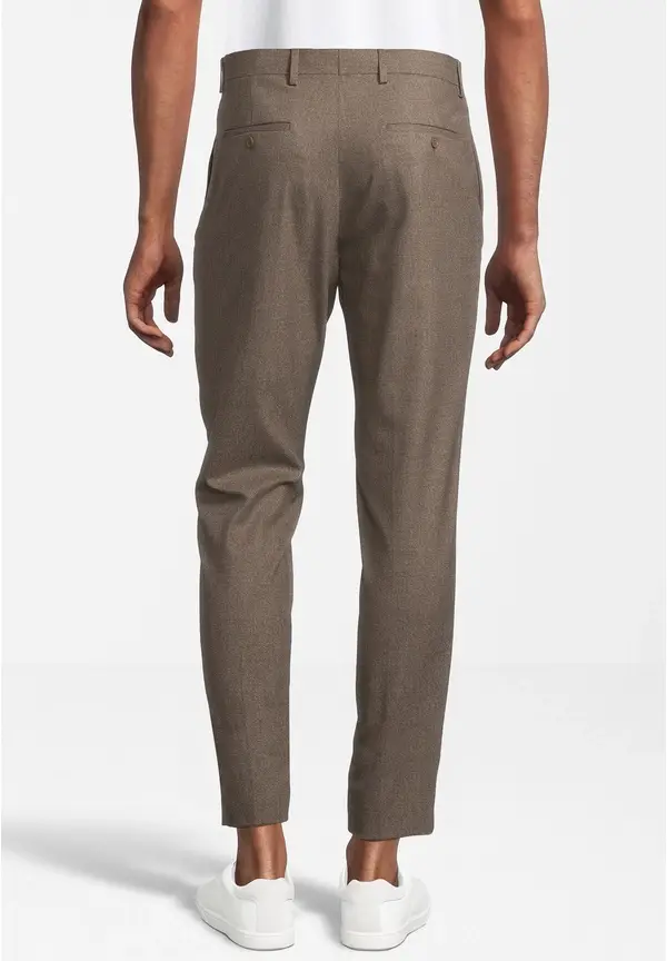 Steffen Klein Hose Knöchellang Melange In Braun