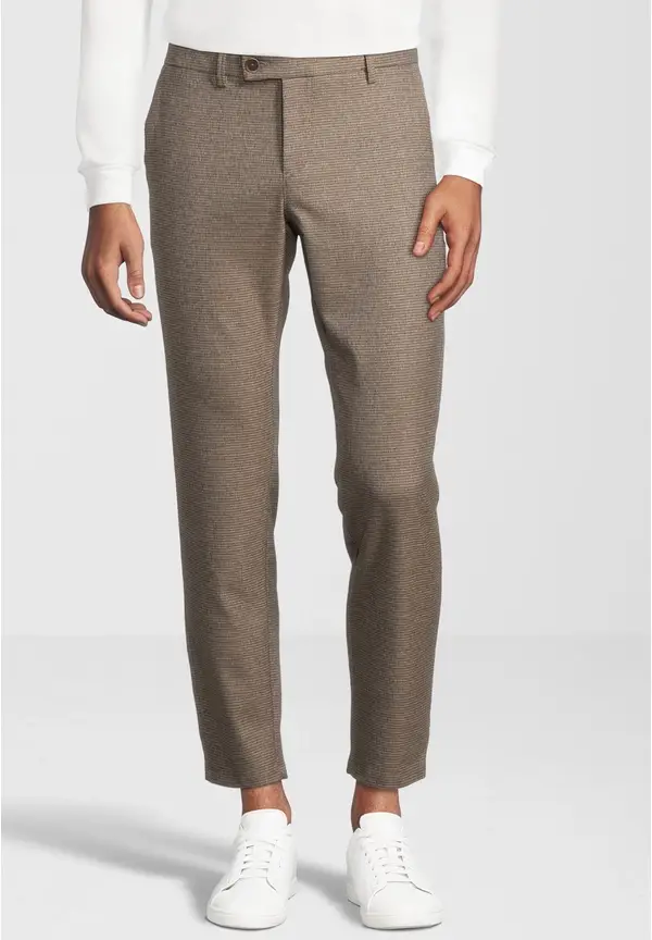 Steffen Klein Hose Knöchellang Zweifarbig In Beige