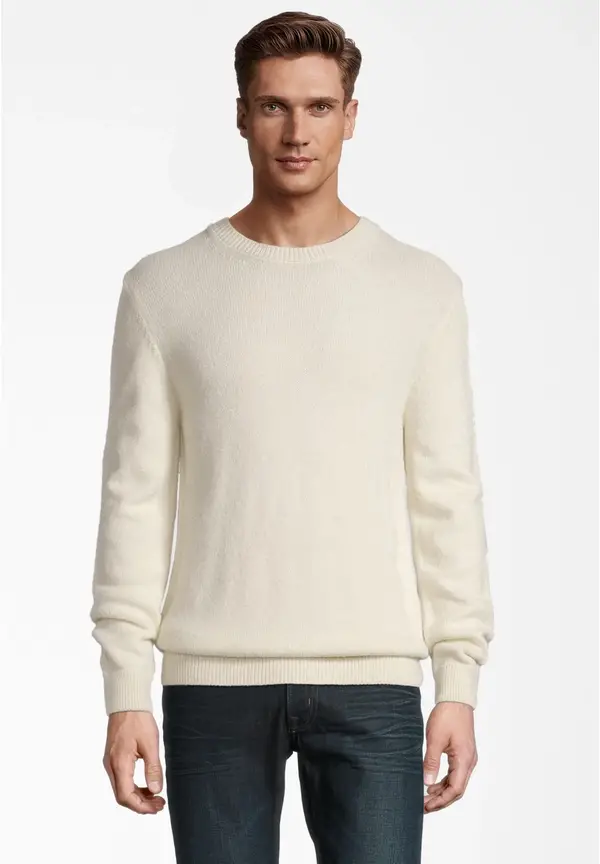 Steffen Klein Rundhals Soft Touch in creme