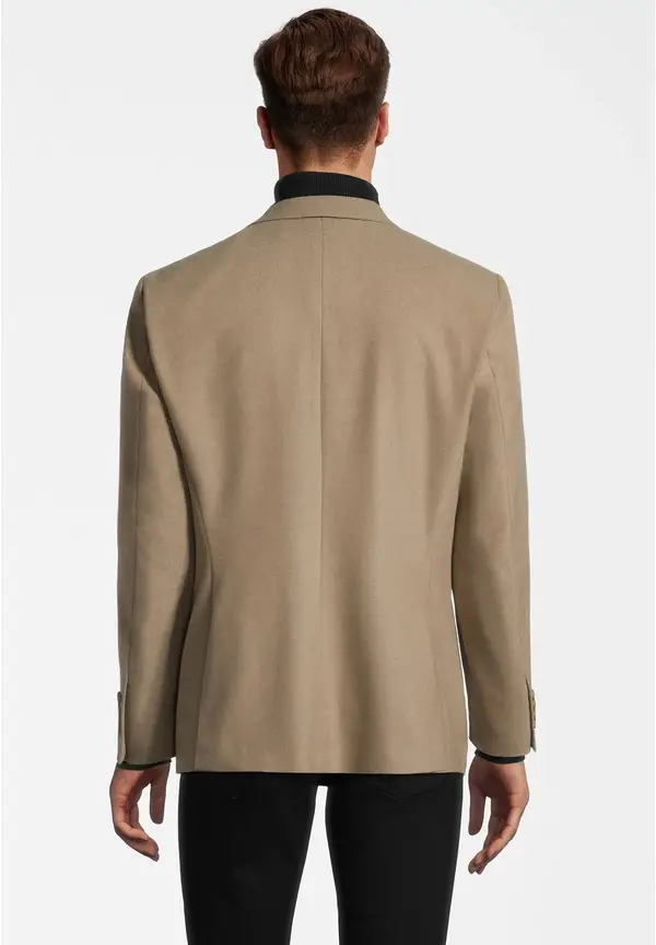 Steffen Klein Sakko Aufgesetzte Taschen In Beige