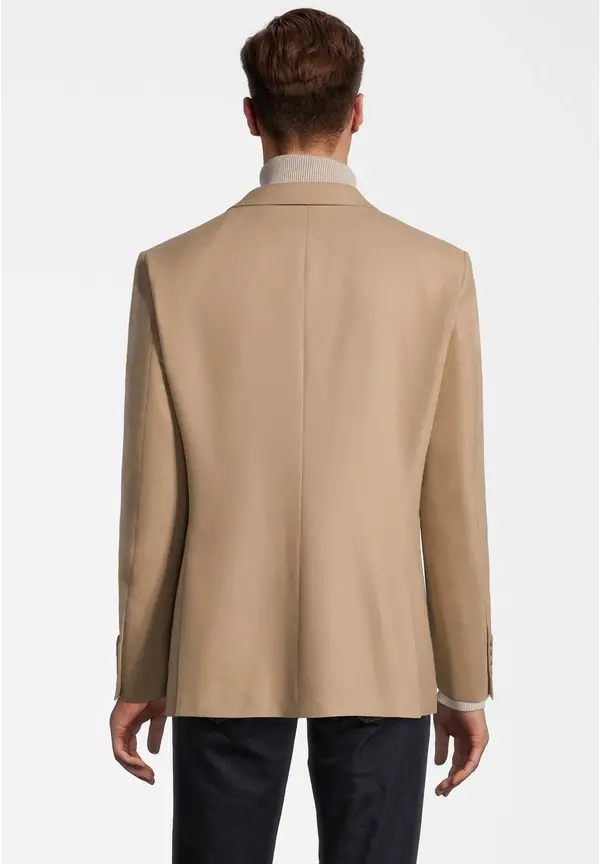 Steffen Klein Sakko Aufgesetzte Taschen In Beige