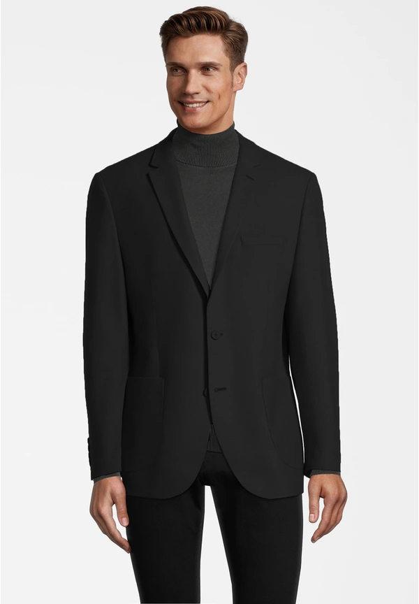 Steffen Klein Sakko Aufgesetzte Taschen In Schwarz