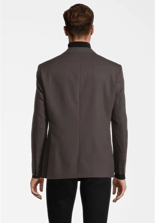 Steffen Klein Sakko Aufgesetzte Taschen In Taupe