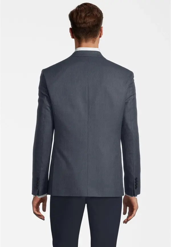 Steffen Klein Sakko Fil A Fil Slim Fit In Marine