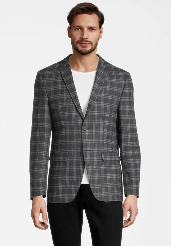 Steffen Klein Sakko Karo In Marine Kariert