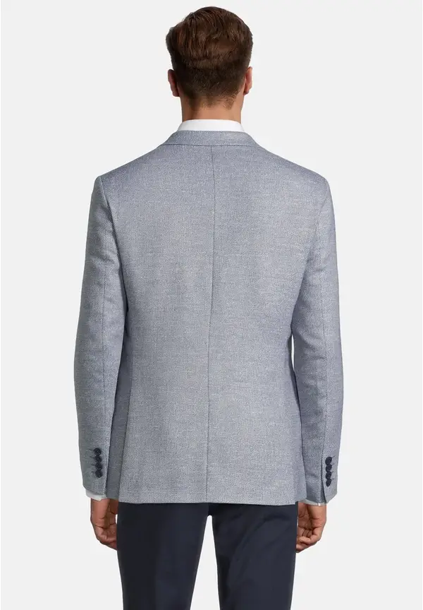 Steffen Klein Sakko Leinen-Mix In Hellblau