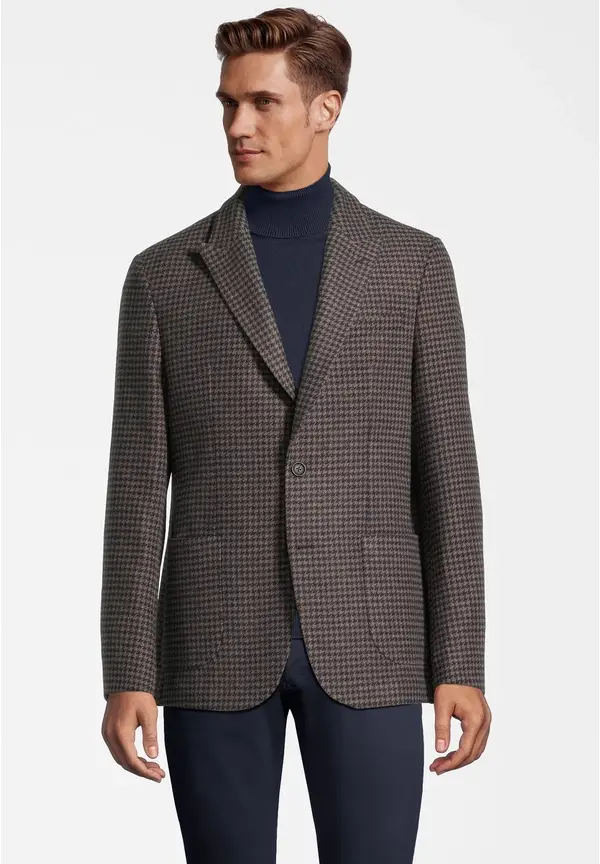 Steffen Klein Sakko Woll-Mix In Braun