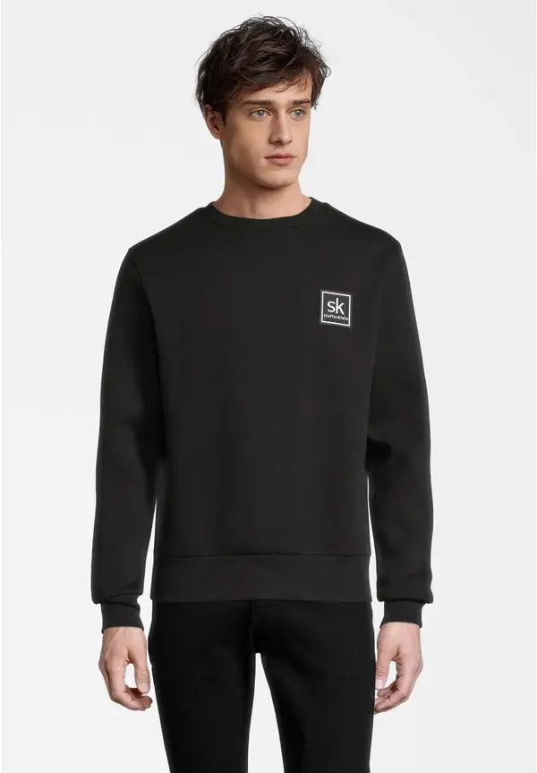 Steffen Klein Sweatshirt Logo-Badge in schwarz