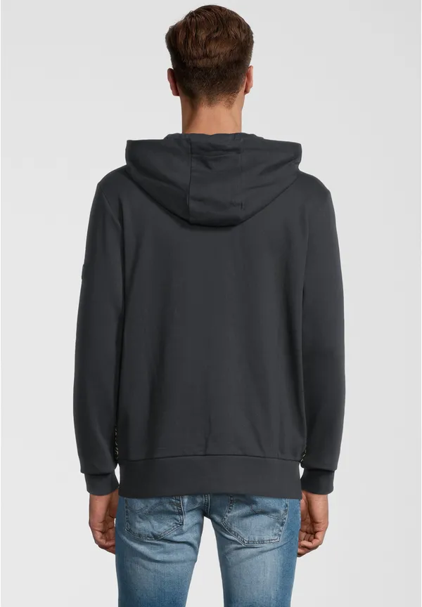 Steffen Klein Sweatjacke Mit Zipper Und Logo-Band In Schwarz