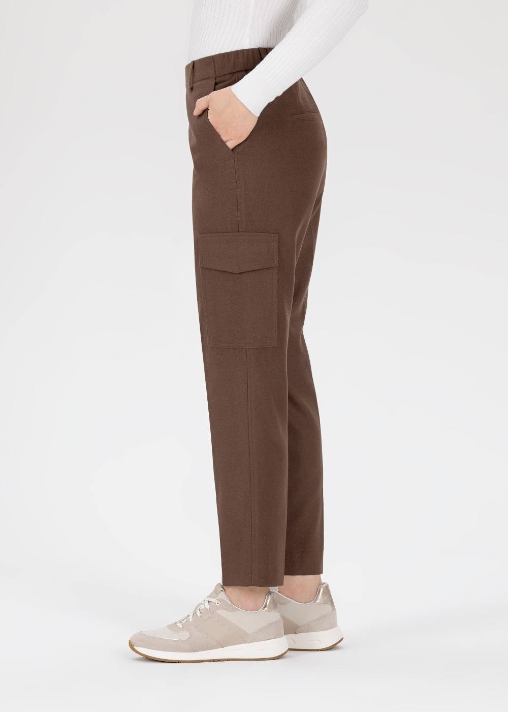 Stehmann 7/8-Chino Fluor Mit Cargotaschen In Flanell