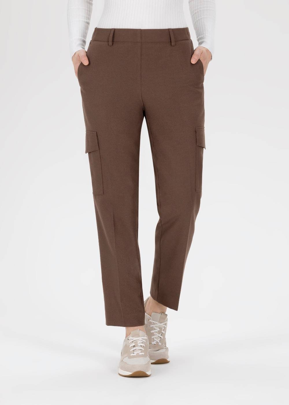 Stehmann 7/8-Chino Fluor mit Cargotaschen in Flanell