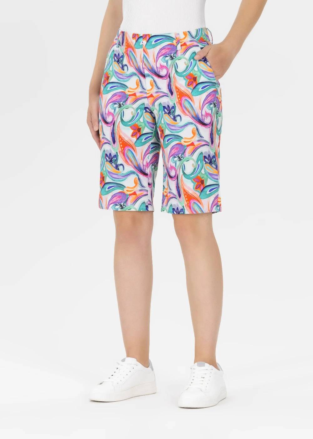 Stehmann Bermuda Fluor in stretchiger Baumwollmischung