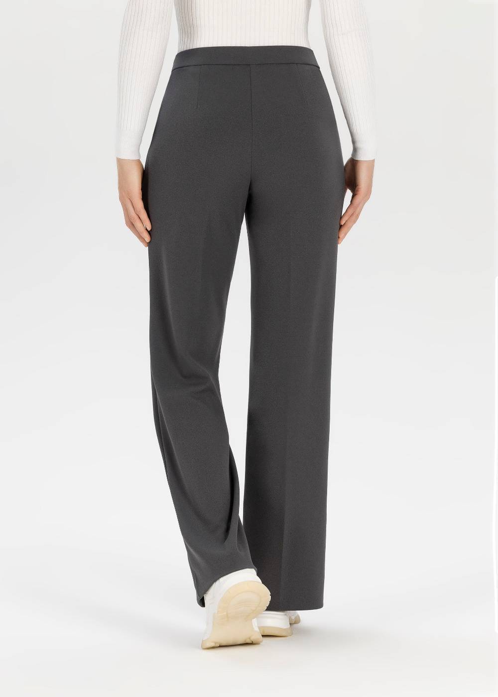 Stehmann Hose Hillda In Scuba Crepe Mit Weitem Bein