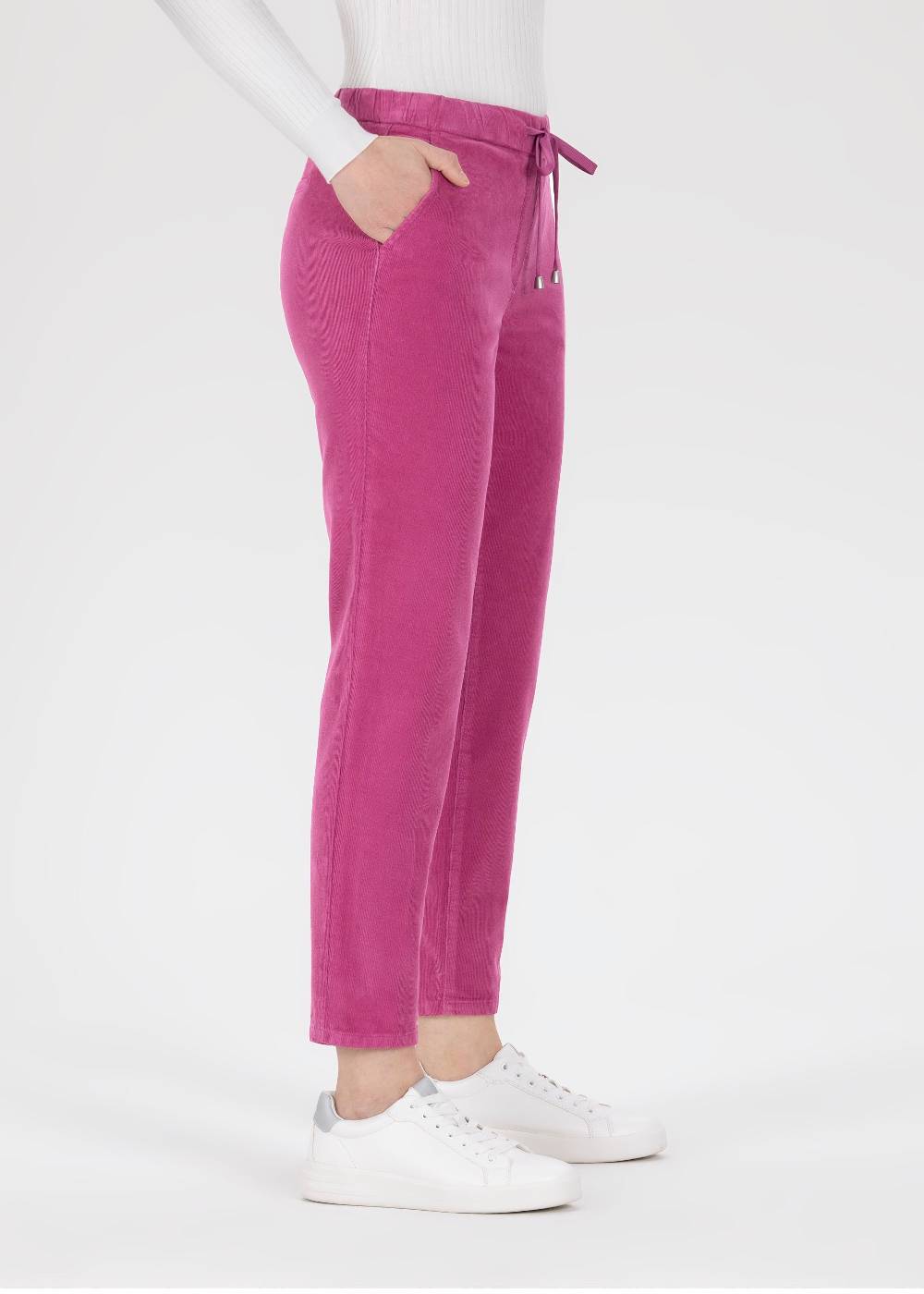 Stehmann Jogpants Messing In Feinem Cord Mit Bügelfalte