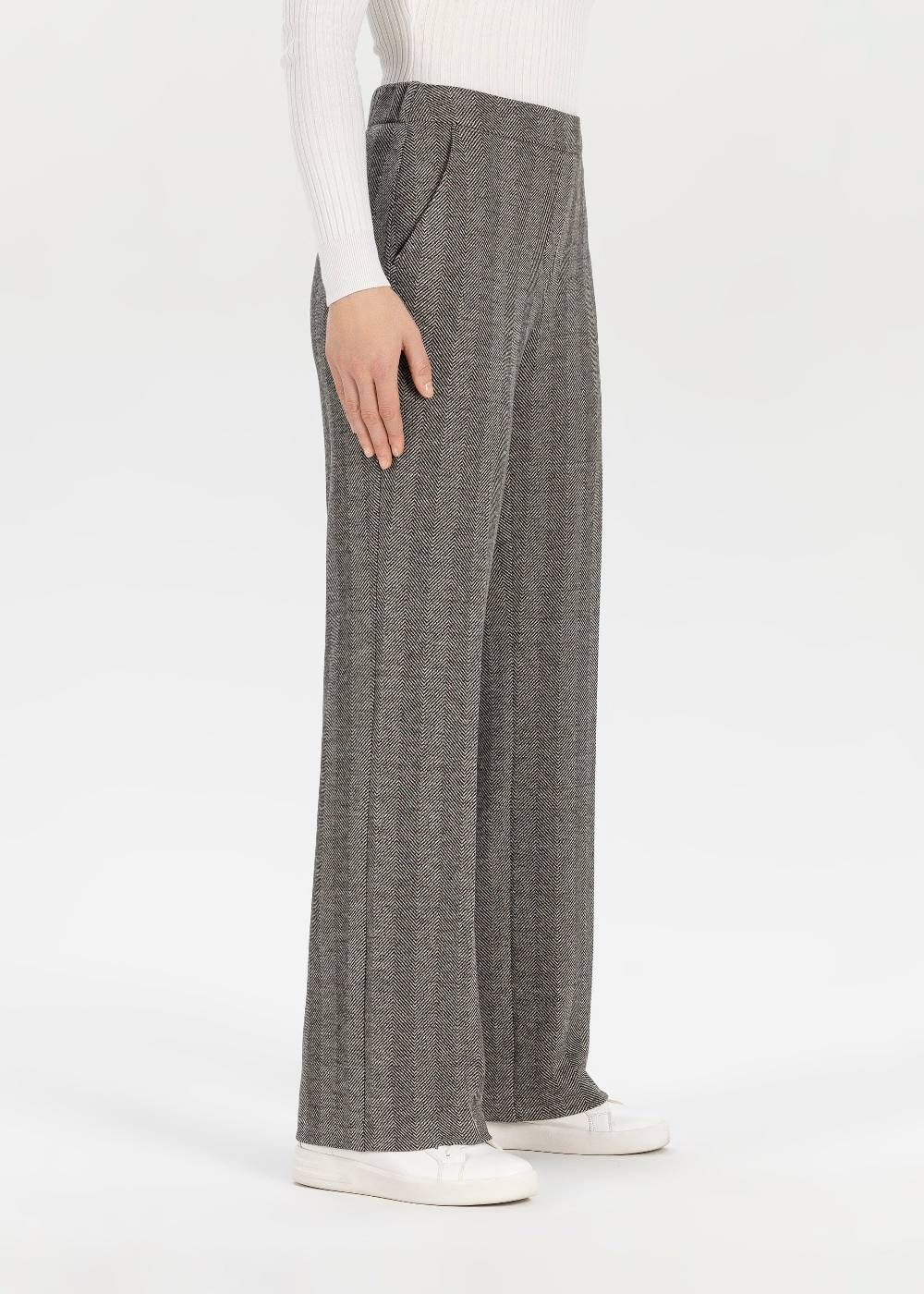 Stehmann Relaxed Hose Flanna In Fluffy Herringbone Qualität