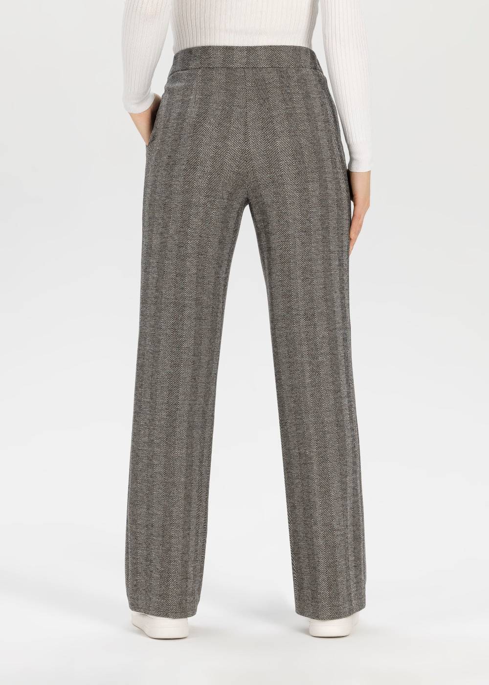 Stehmann Relaxed Hose Flanna In Fluffy Herringbone Qualität