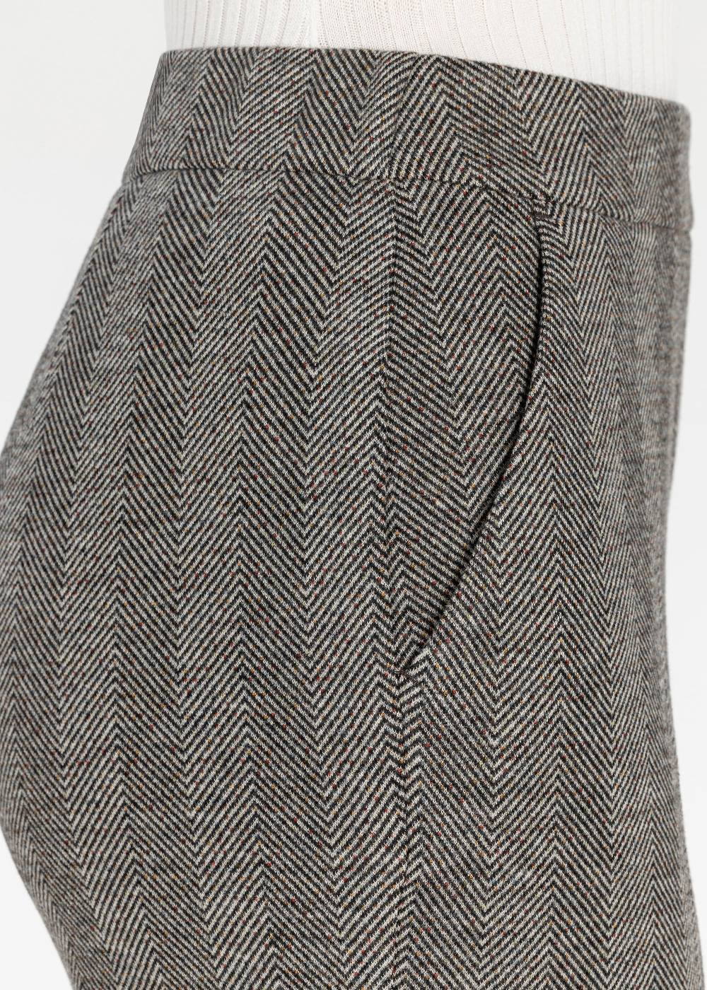 Stehmann Relaxed Hose Flanna In Fluffy Herringbone Qualität