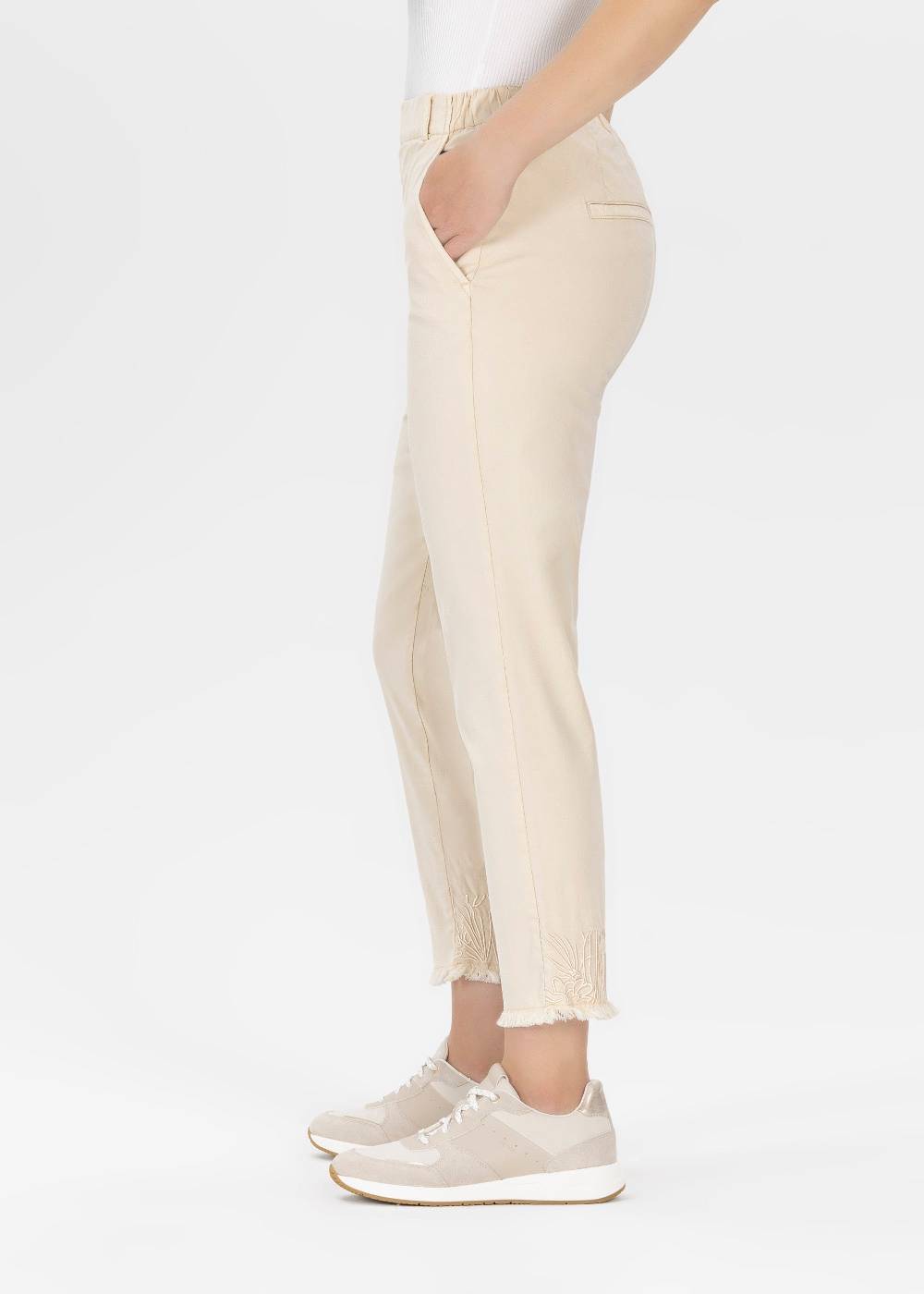 Stehmann 6/8-Hose Fluor Mit Stickerei